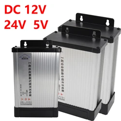 Alimentatore Switching antipioggia DC12V 24V 5V LED trasformatori per illuminazione esterna Driver impermeabile per LED 100W 200W 300W 400W