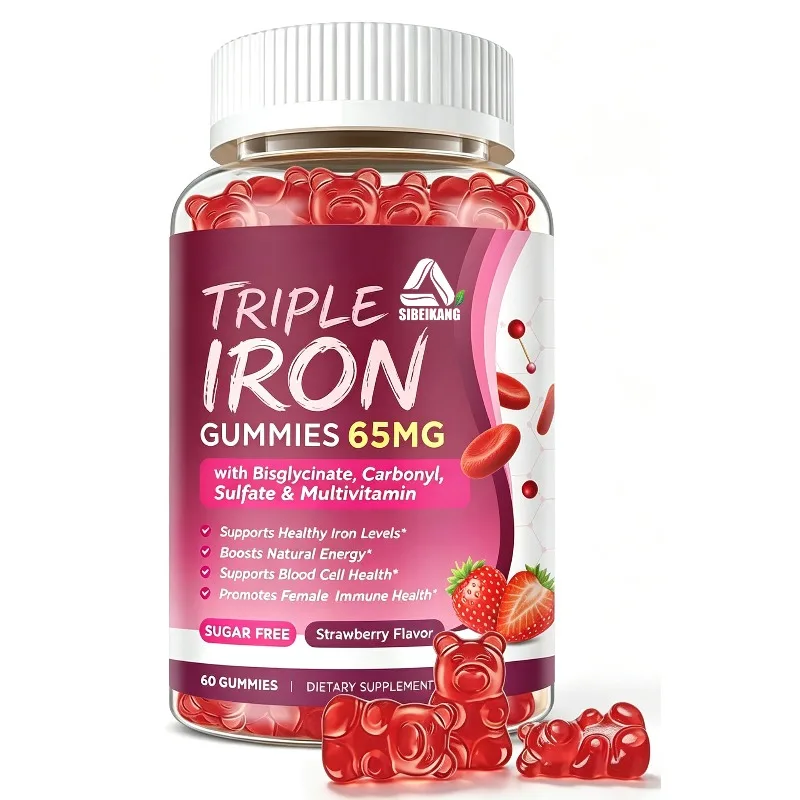 65mg Iron Soft Candy with Multiple Vitamins for Energy and Immune Health Support