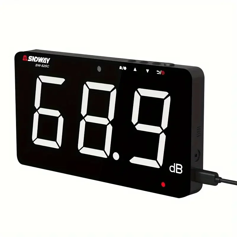 

SNDWAY SW-525C 30 to 130 Db Digital Sound Level Meter Noise Monitor with Chargeable Battery USB