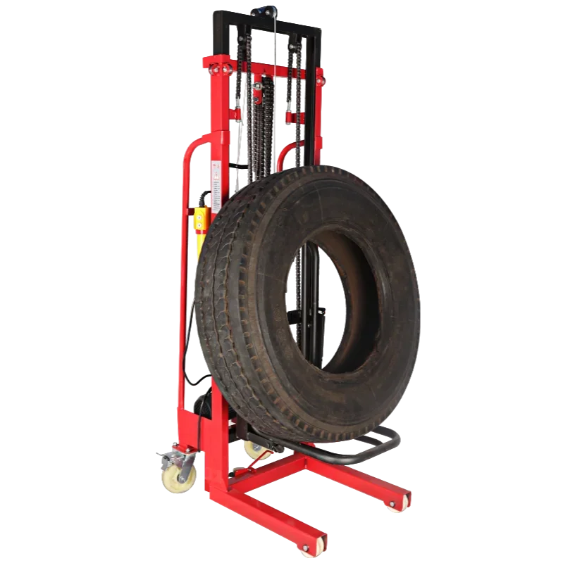 Electric lift stacker for lifting truck tyre