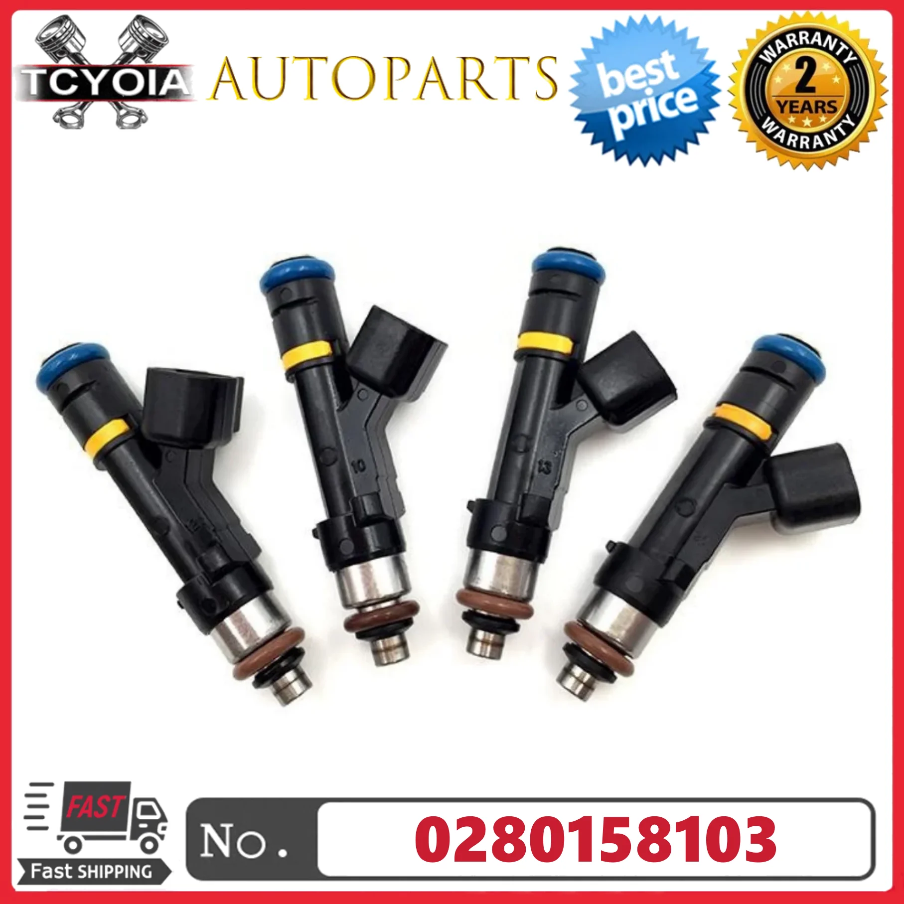 

4/20pcs Fuel Injectors 0280158103 6M8G-BA L3G5-13-250 For 2004-2015 Mazda 3 5 6 MX-5 2.0L 2.3L I4