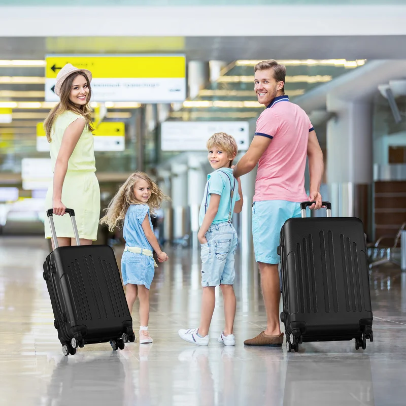 Набор из 3 чемоданов из 3 твердых чемоданов из АБС-пластика + ПК с замком TSA, 4 вращающимися колесами, легкий дорожный чемодан на тележке для переноски Che