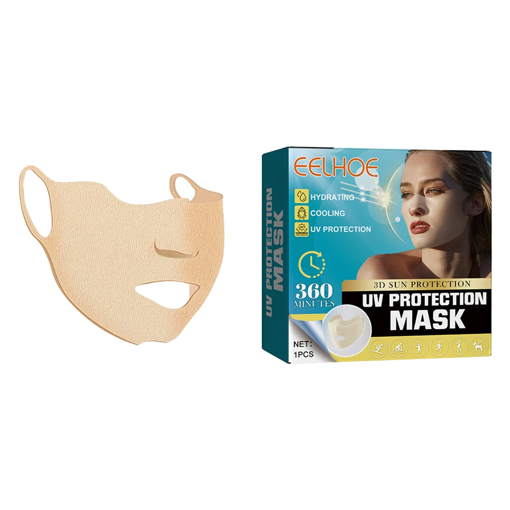 UV Sun Protection Mask Waterproof Breathable Full Face Sun Protection Mask Soft Adjustable Anti Ultraviolet for Summer Outdoor