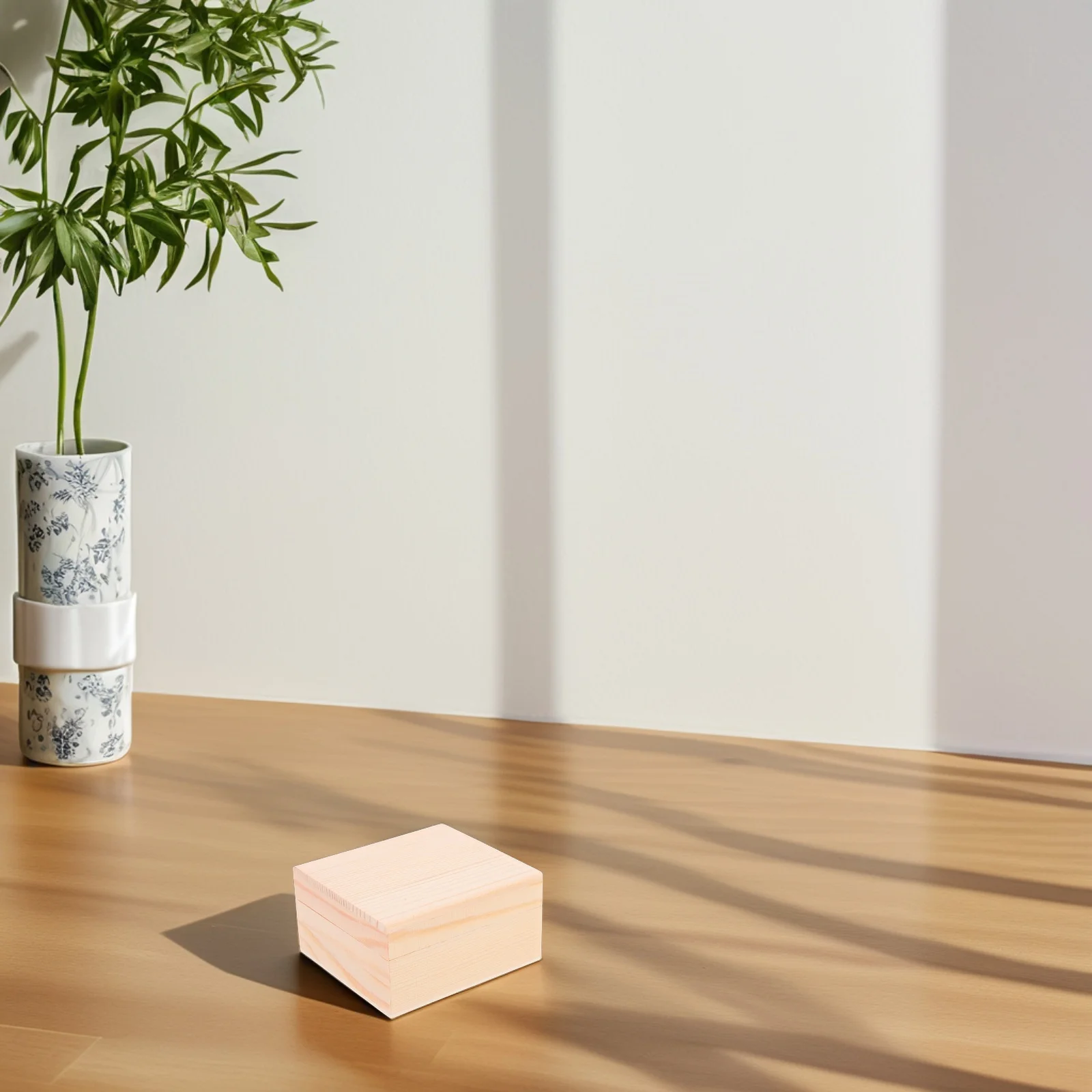 

Unfinished Wooden Box Lid Jewelry Storage Organizer Decorative Keepsake Container Trinket Case Home Office Use