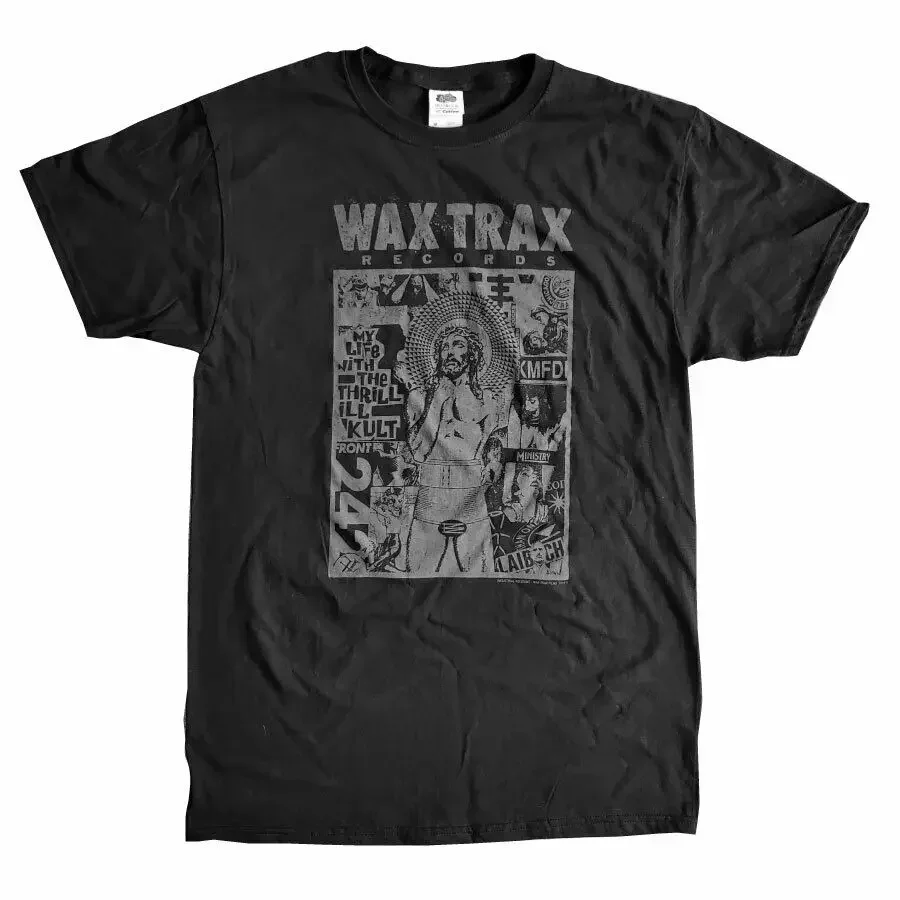 WAX TRAX MOVIE T SHIRT Industrial Front 242 FLA Ministry TKK EBM 2024 High quality Brand T shirt Casual Printed 100% Cotton