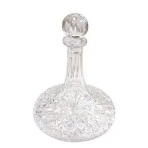 AURUM carved glass wine decanter