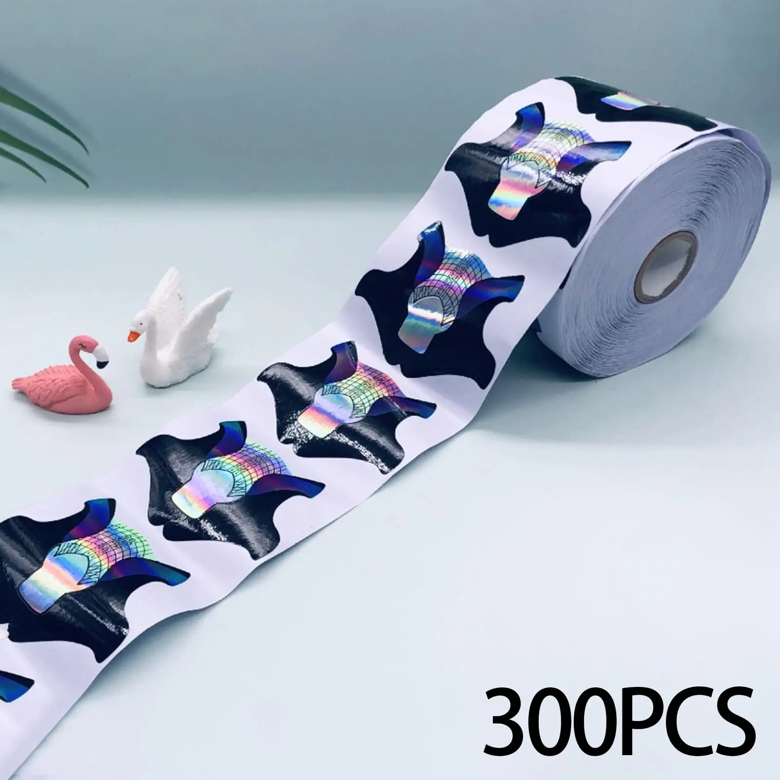 300ชิ้นรูปแบบเล็บยาวสำหรับเล็บอะคริลิคสติกเกอร์ด้วยตัวเองรูปแบบการต่อเล็บสำหรับร้านเสริมสวยศิลปิน DIY ผู้เริ่มต้นอุปกรณ์ทำเล็บ