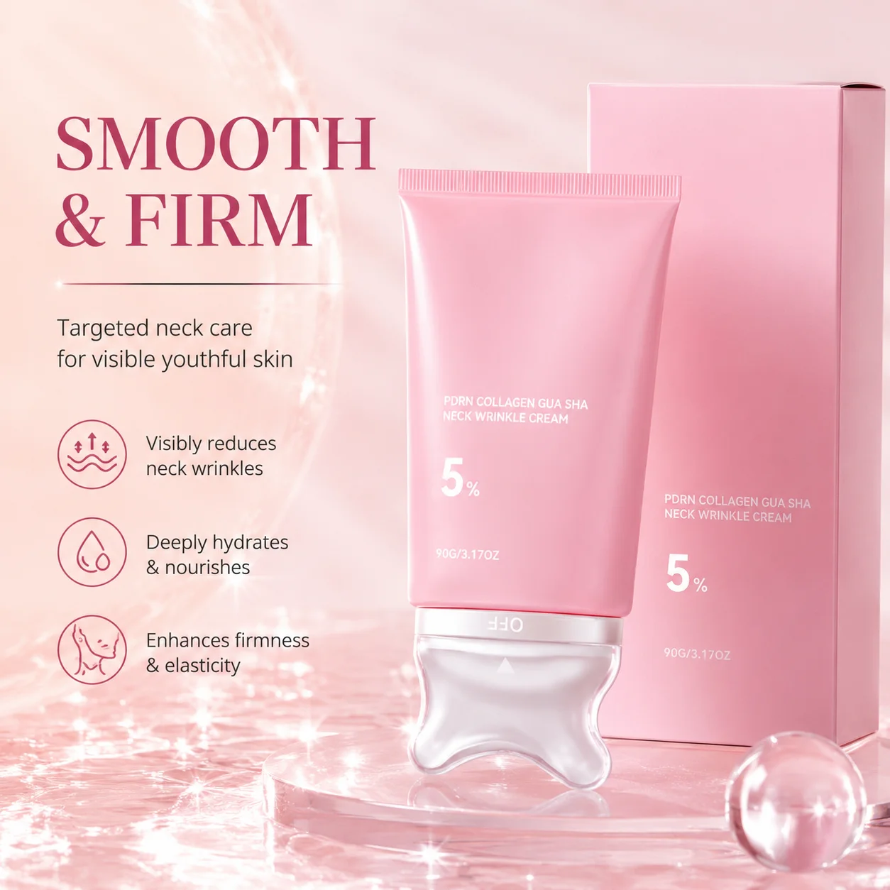 PDRNピンクコラーゲンネッククリーム グアシャクリーム 引 - Peptide Neck Cream のレビューと価格