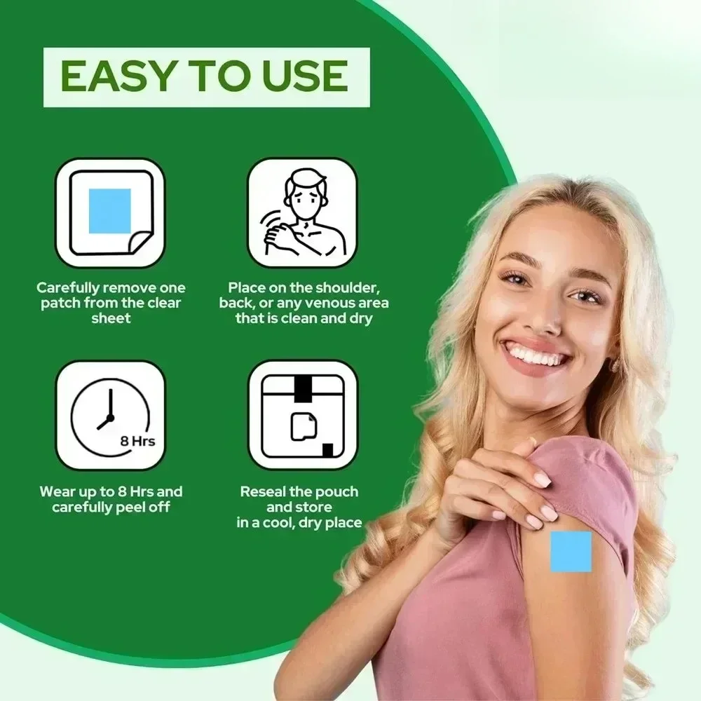 رقع الجلوتاثيون عبر الجلد مع شوك الحليب، NAC، الكولاجين، فيتامين C - العافية الخلوية، البشرة المشعة 30 رقعة