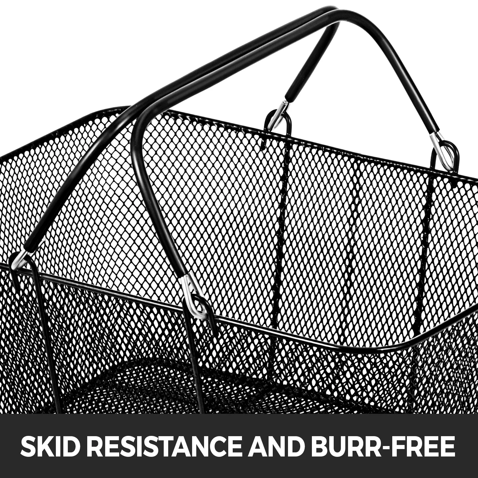 VEVOR 12PCS Shopping Baskets with Handles, Portable Black Wire Mesh shopping Basket Set for Stores Shopping