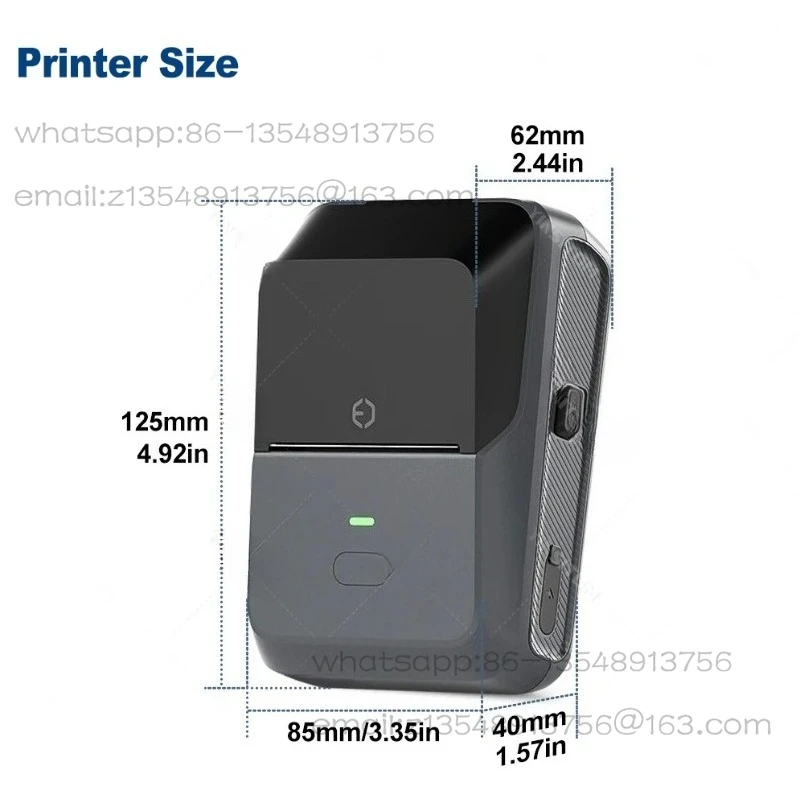 P2 label printer, food production date, product certificate, thermal self-adhesive sticker, handheld small label machine