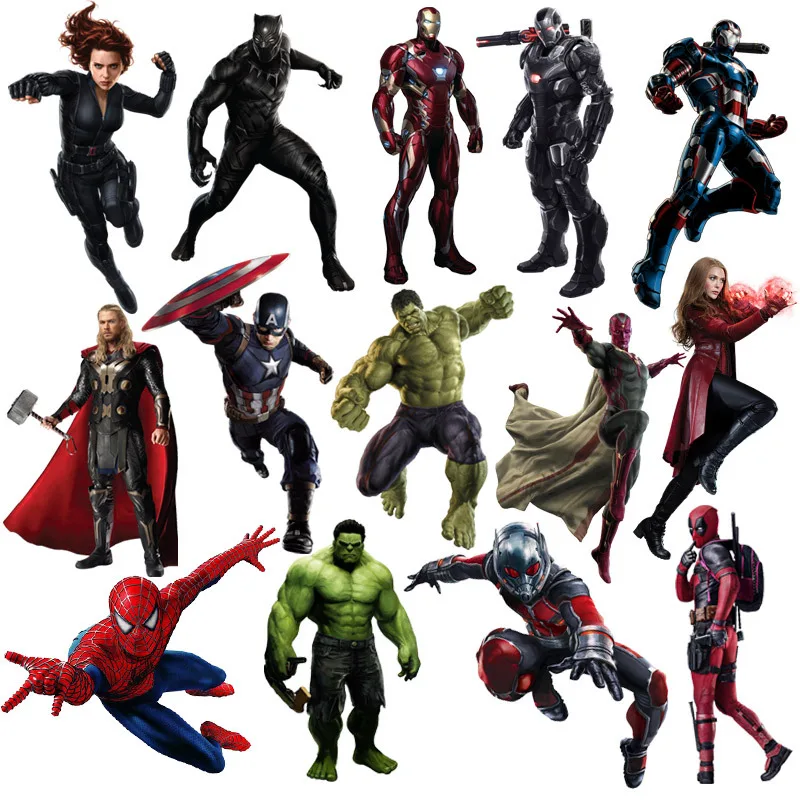 Marvel Legends Avengers Vision Scarlet Witch Spider-Man Iron Man Sticker Waterproof Not Easy To Fall Off Sticker Holiday Gift