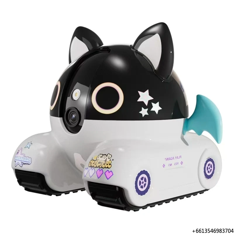 Outdoor Ai Mobile Smart Cat Remote Control 360 Security Robot Pet Home Camera Waterproof Movable Surveillance Camera