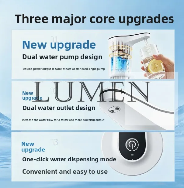 Barreled water pump Electric double pump pumping artifact Self-priming automatic water dispenser