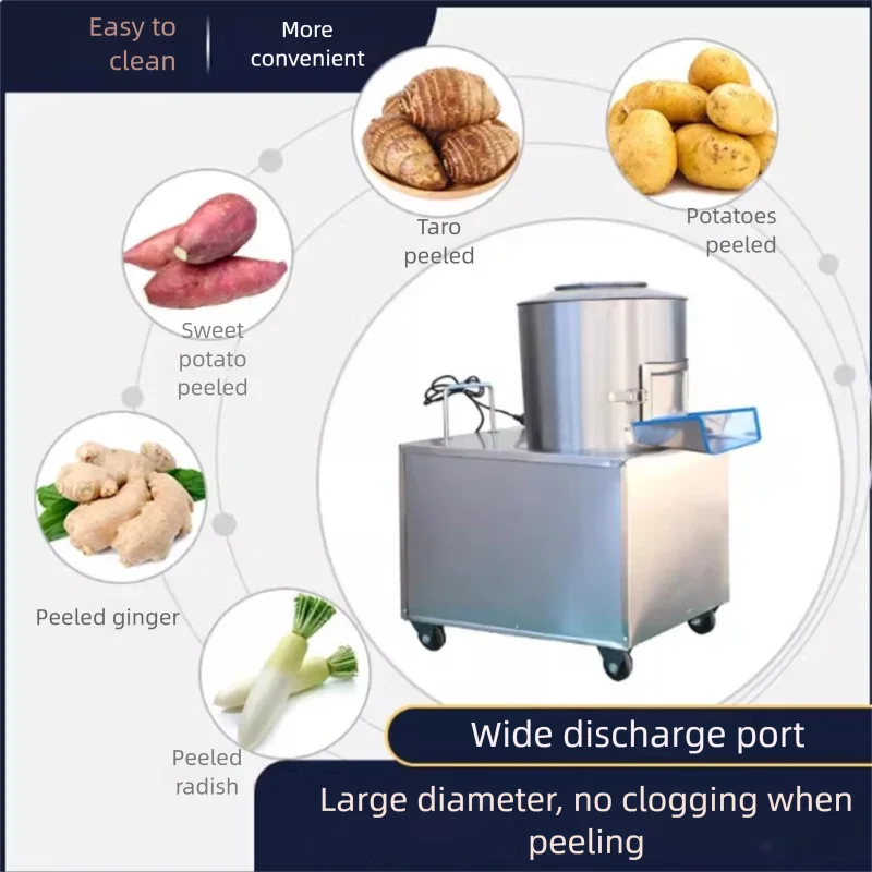 

Large Production Commercial Potato Cleaning Peeling Cutting Machine Taro Slicer for Kitchen Restaurant