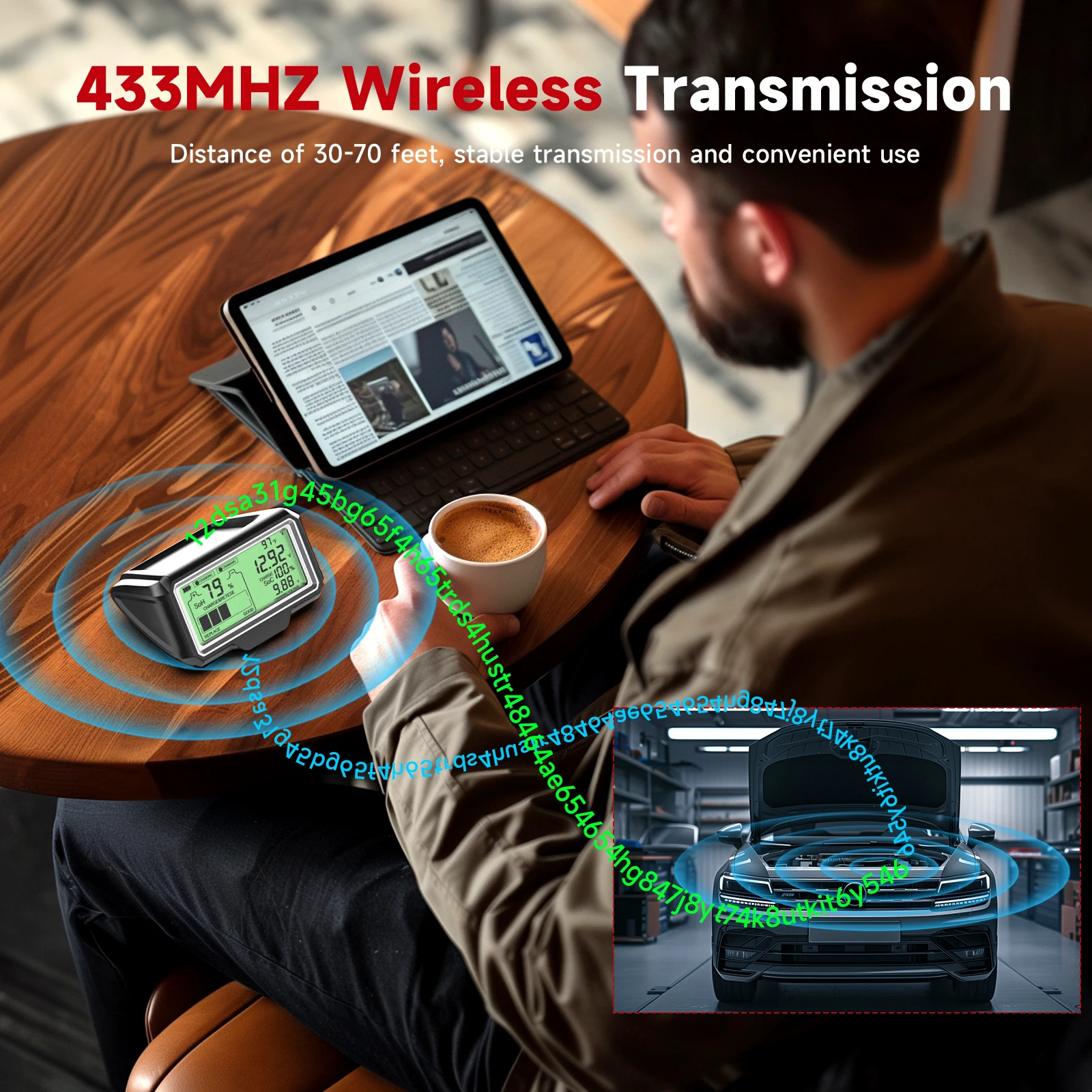 ANCEL BM200 PRO جهاز اختبار بطارية 12 فولت بطارية محلل الصحة رصد رئيس متابعة العرض SOH SOC تستر IPX67 مقاوم للماء