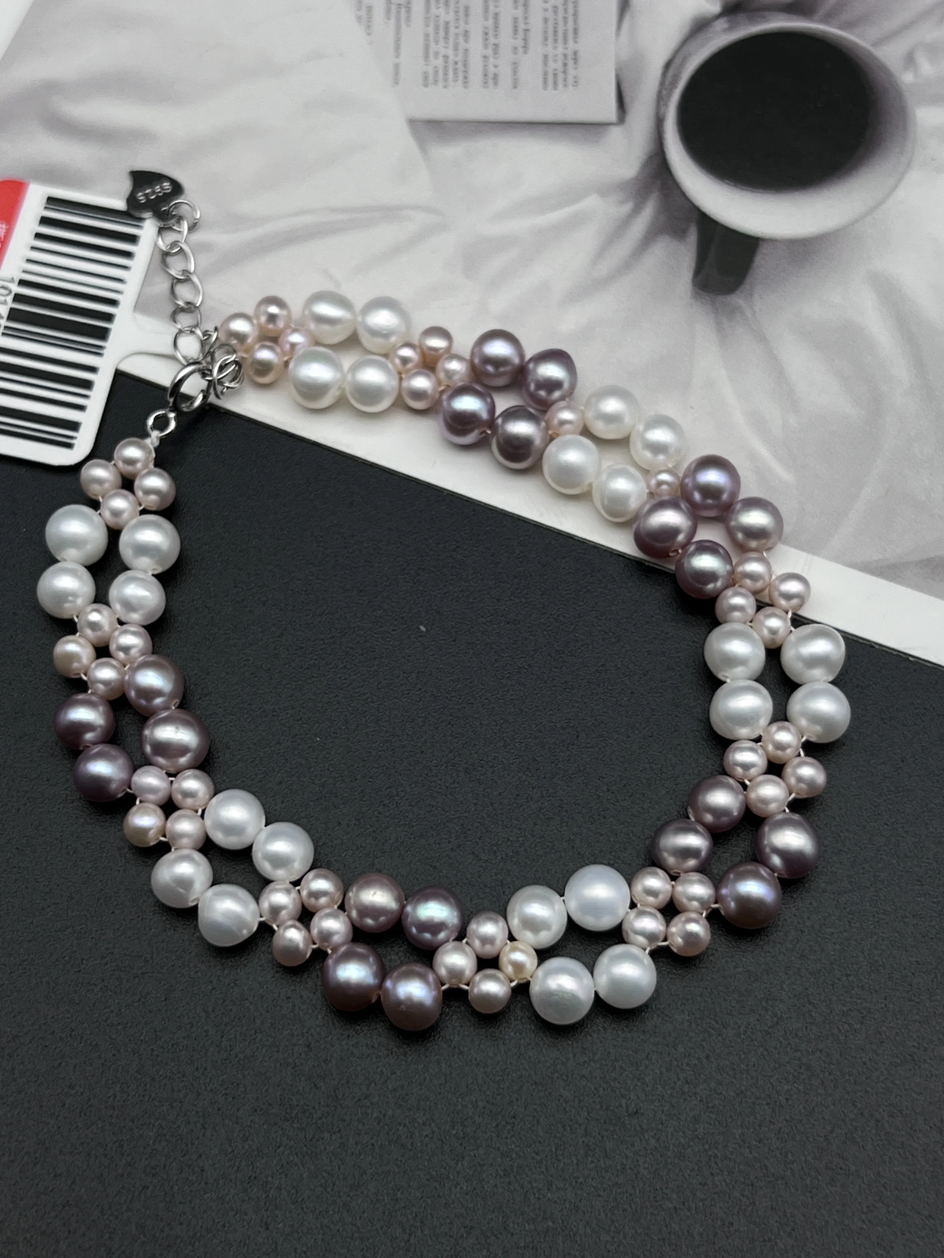 

Versatile Two-Tone Pearl Bracelet for Casual, Office & Party Wear
