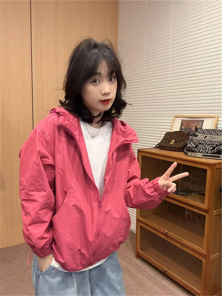 Casual Hooded Women's Jaet Dongda Gate Spring 2026 New Sle Faionable All-Match Trendy Long Sve Zipper Closure Floral...