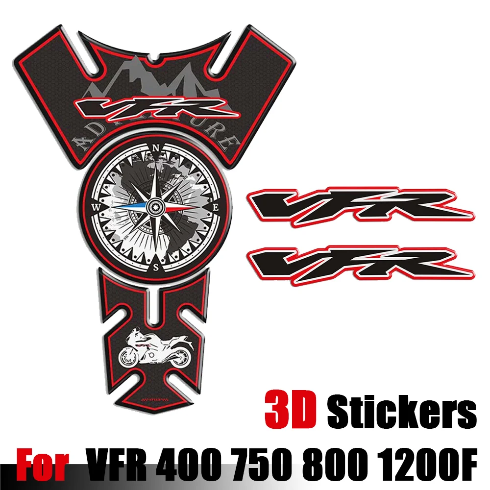 

For Honda VFR 400 750 800 1200F X F Motorcycle 3D Stickers Side Panel Fairing Decals Emblem Badge Protection Tank Pad Protector