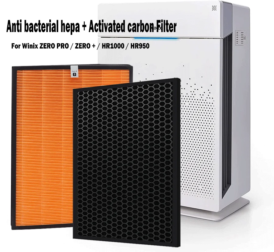 Anti-bacterial Hepa Filter and Activated Carbon Filter for Winix Air Purifier ZERO PRO / ZERO + / HR1000 / HR950