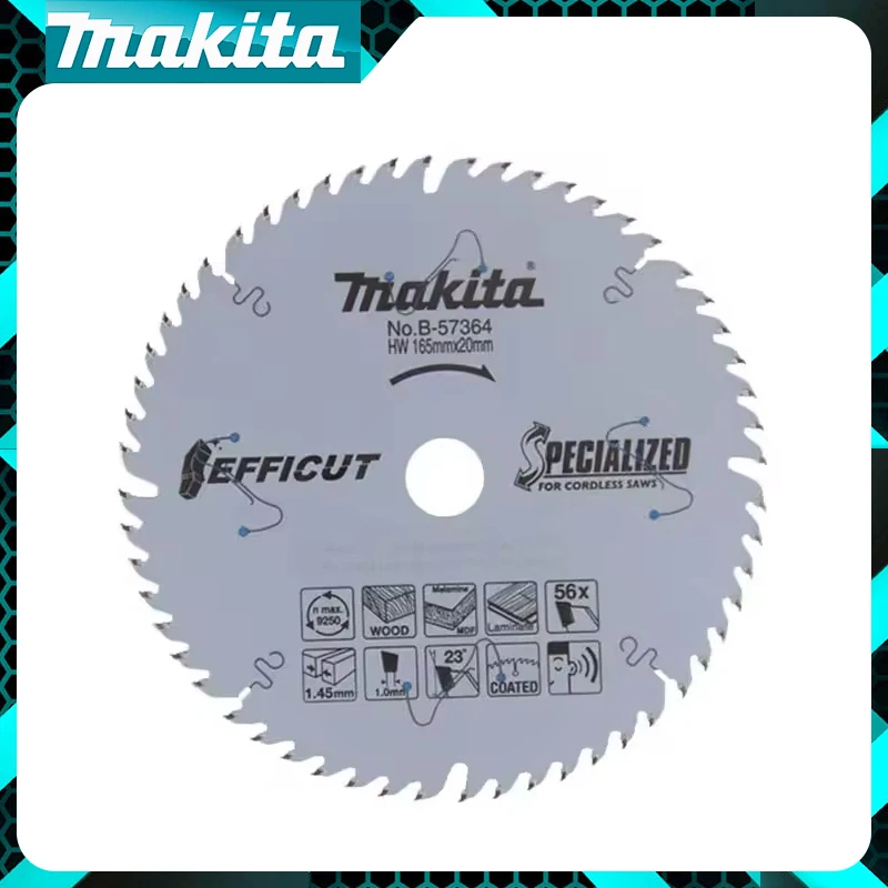 

Makita B-57364 Электрическая циркулярная пила 185 мм, пильное полотно из цементированного карбида, детали лезвий для резки древесины, аксессуары для электроинструментов