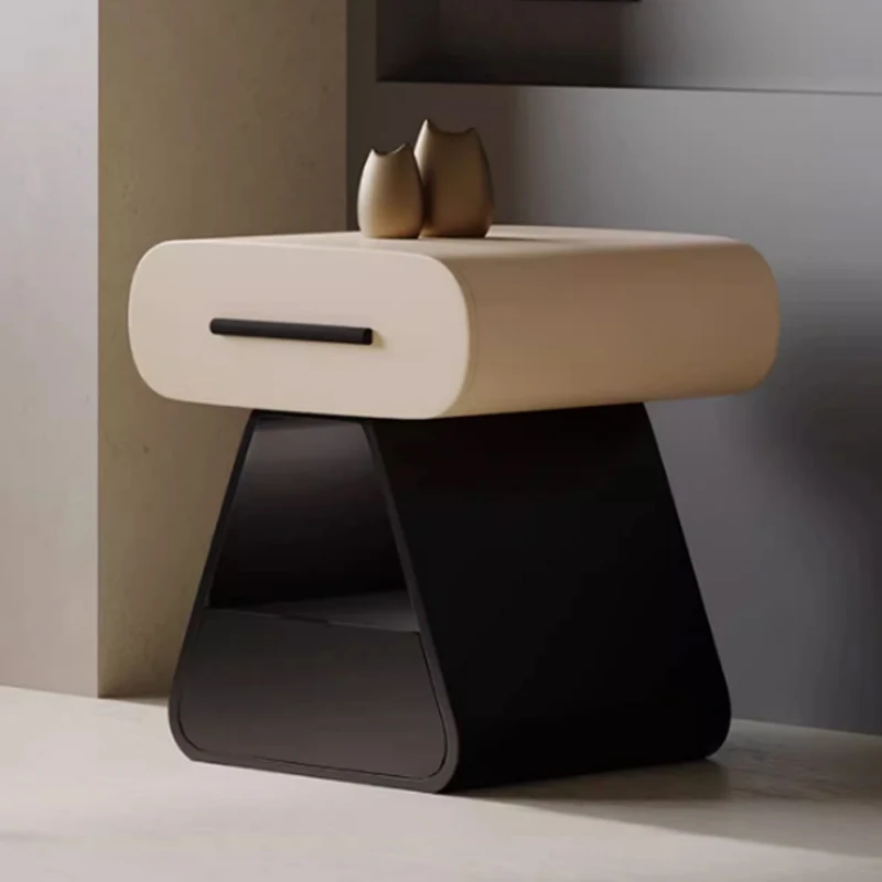 Modern simple bedside table Lightweight luxury small bedroom Small size storage bedside table
