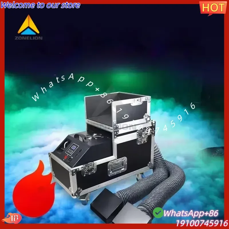 2026Hot 5000 Watt Dual Tube Water Mist Low Fog Machine Remote Control Smoke Mechanism Manufacturer Stage Party Wedding