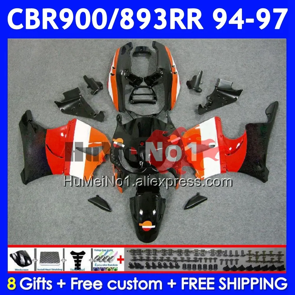 Body For HONDA CBR 893RR Repsol black CBR 893 CBR900 CBR893 RR 55No.18 CBR900RR CBR893RR 94 95 96 97 1994 1995 1996 1997 Fairing