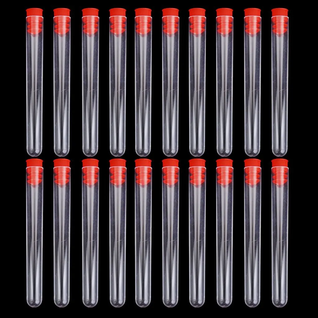 

20 Pcs Plastic Test Tube Alcohol Propagation Tubes with Non-Graduated Water Bottle