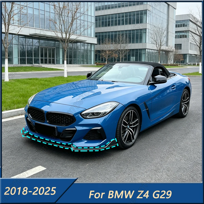 Gloss Black Car Front Lip Spoiler Splitter For BMW Z4 G29 2018-2025 Bumper Canard Body Kits Trim Auto Tuning Accessories