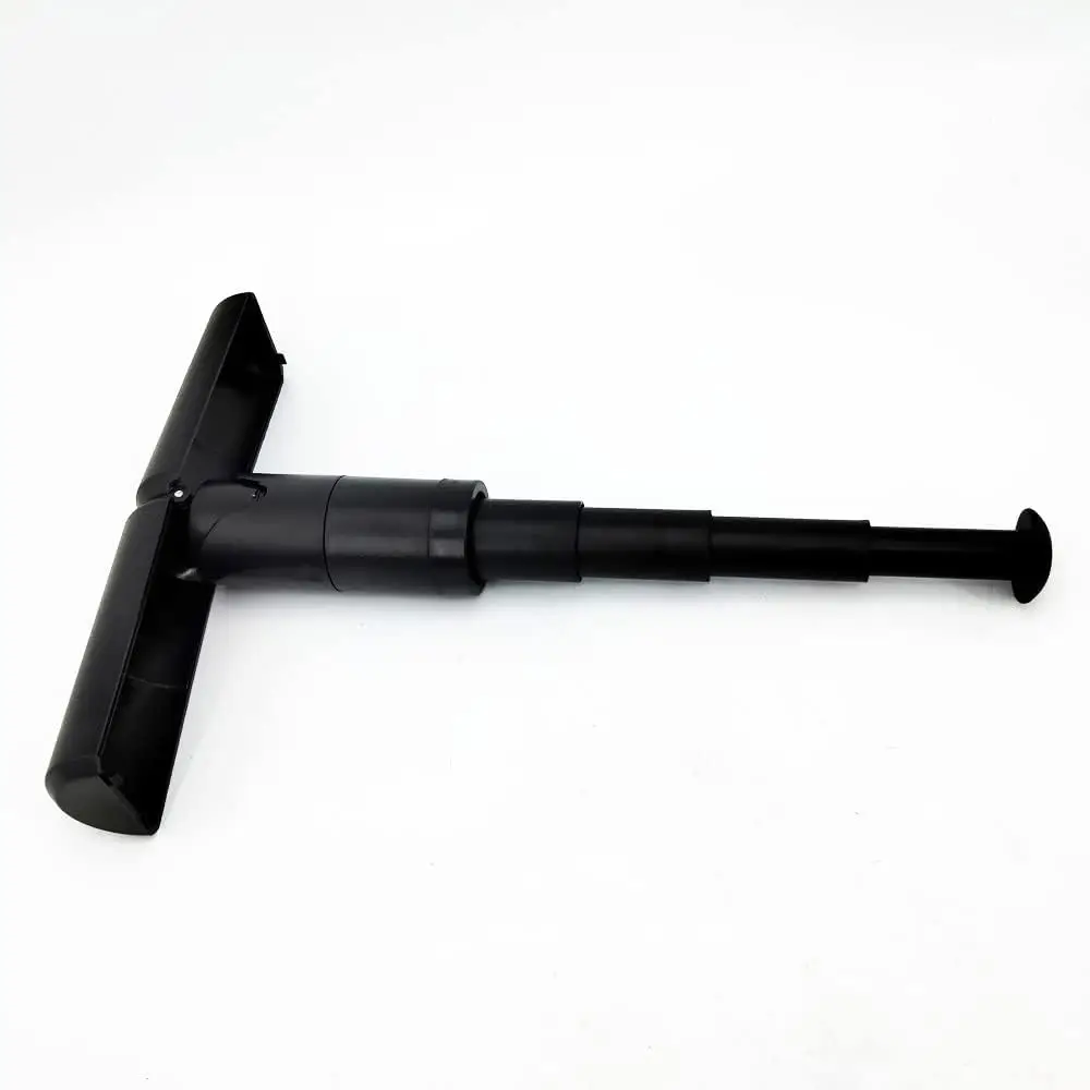 Black ABS Portable Folding Seat Walking Stick Adjustable Height Teliscopic Stool