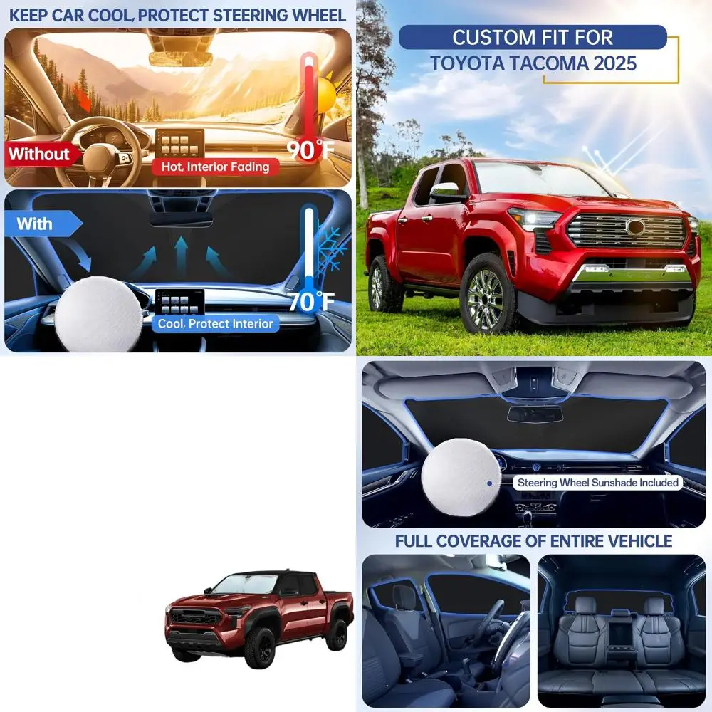 

Universal Car Window Tint Shields for Front, Rear, and Side Windows - UV Protection and Privacy