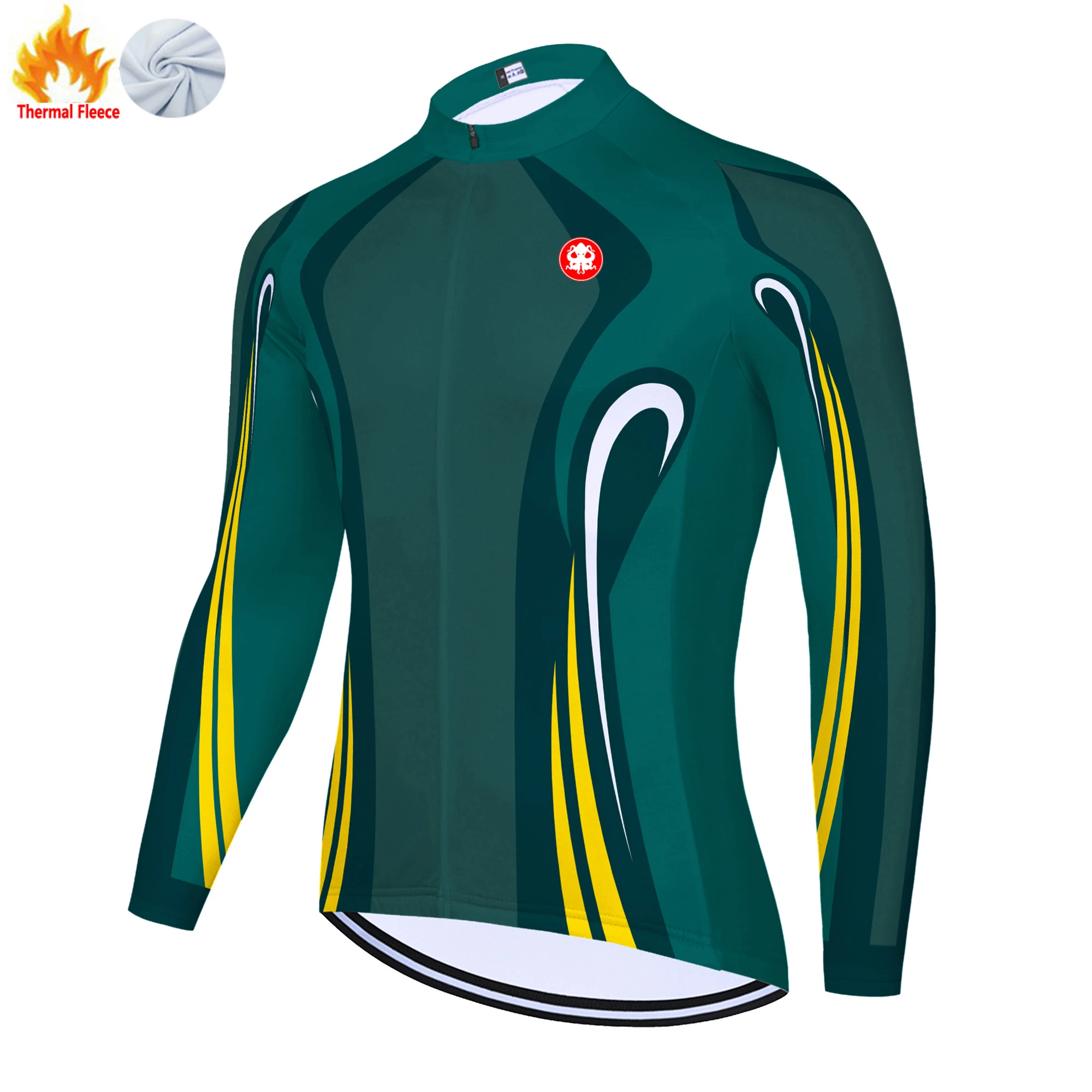 

KRAKEN OCTOPUS winter fleece cycling jersey men tricota ciclismo hombre long sleeve fietskleding heren racing bike jersey