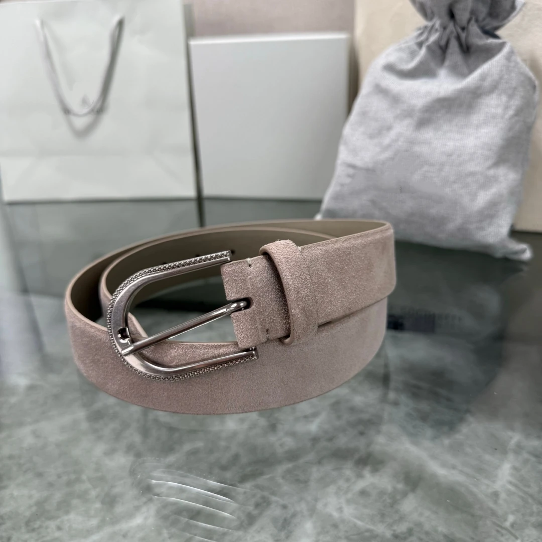New Luxury Men's Belt Smooth Metal Buckle Genuine Waistband High Quality Designer Male Strap 3.5BC