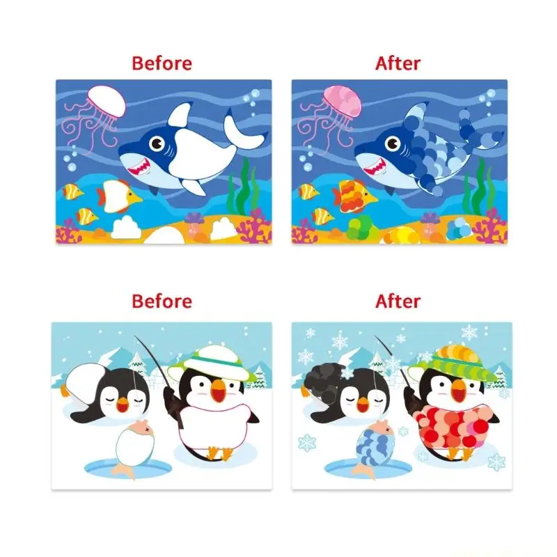 

Fun Art Sticker Colorful Set Features Cartoon Animals Designs Safe And Reusable