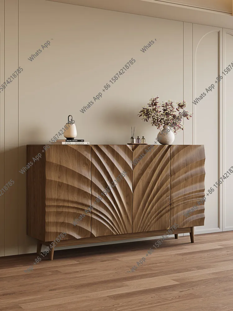 

Medieval entrance cabinet French entry shoe cabinet Retro entrance decorative storage solid wood dining side cabinet