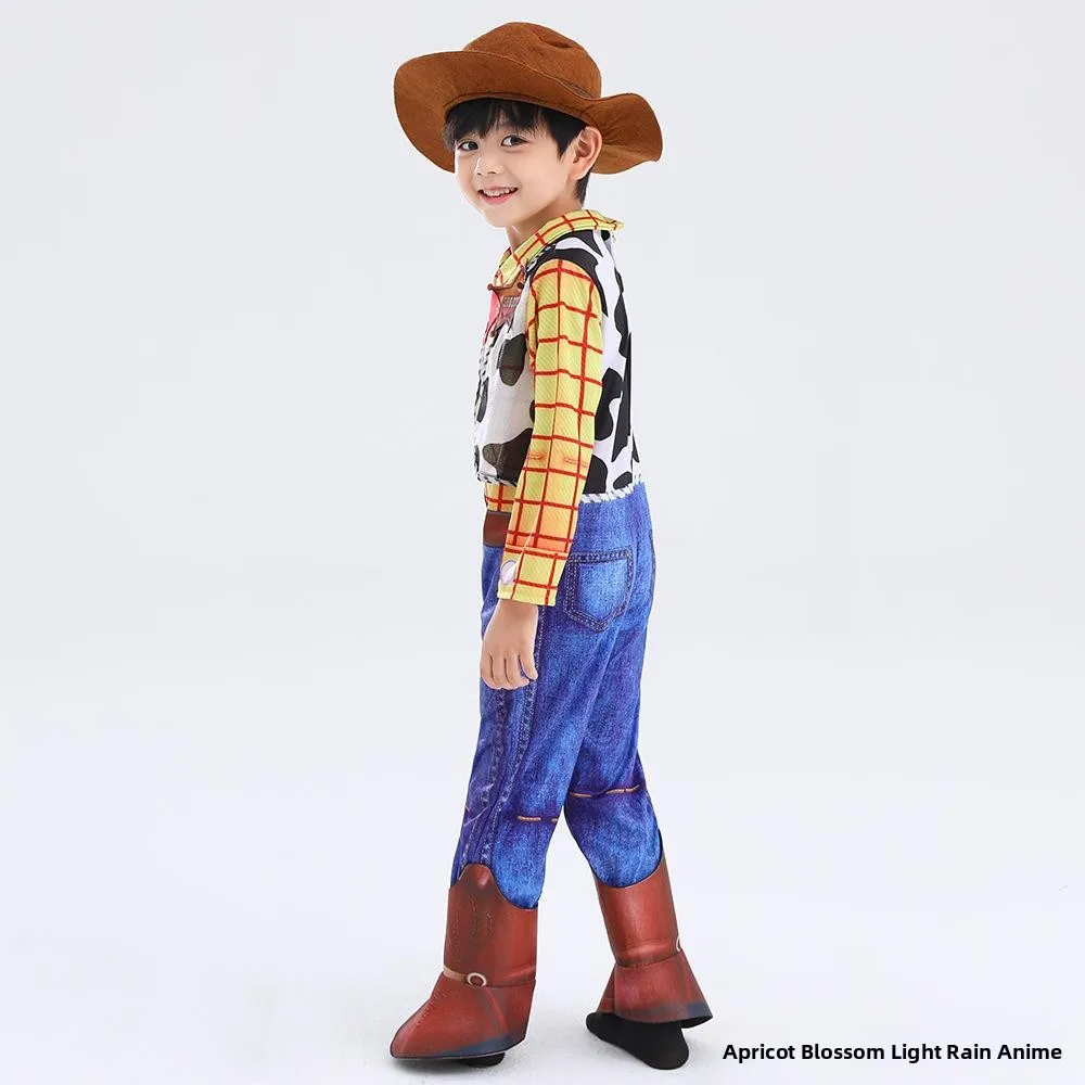 Toy S New Release Kinder Halloween Par Performance Kostüm Western Cowboy Hoss Role-Plang Animation Charakter