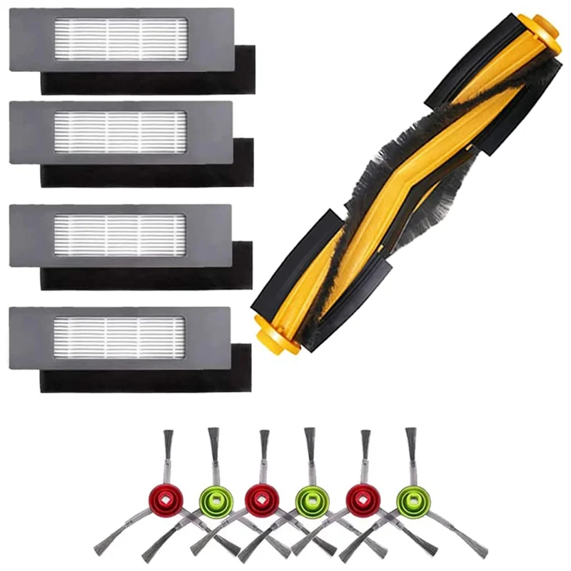 Accessori A17G per Ecovacs Deebot N8 T8 1 Spazzola principale 4 filtri 6 spazzole laterali per sostituzione T8 N8 Ozmo 950 920