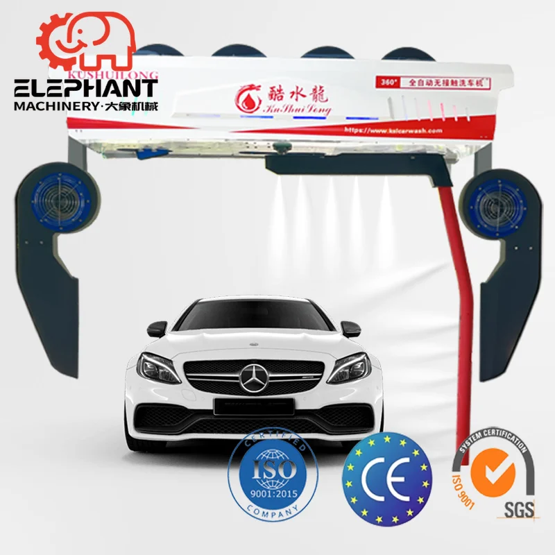 Foam/shampoo/wax Great Design Touchless Car Wash Machine Fully Automatic Built in 6Pcs 5.5KW Air Dry T12 360wash