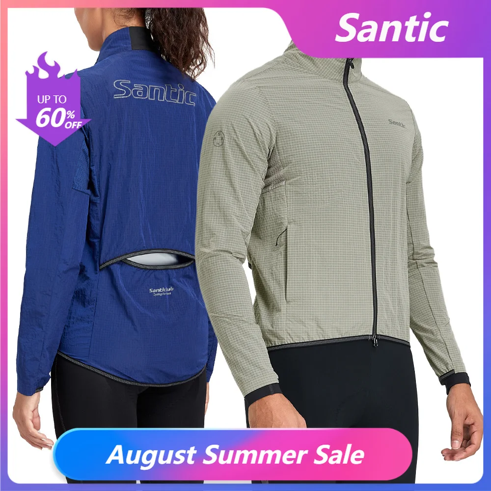 Santic Jaqueta Ciclismo UV Reflexiva à Prova de Vento