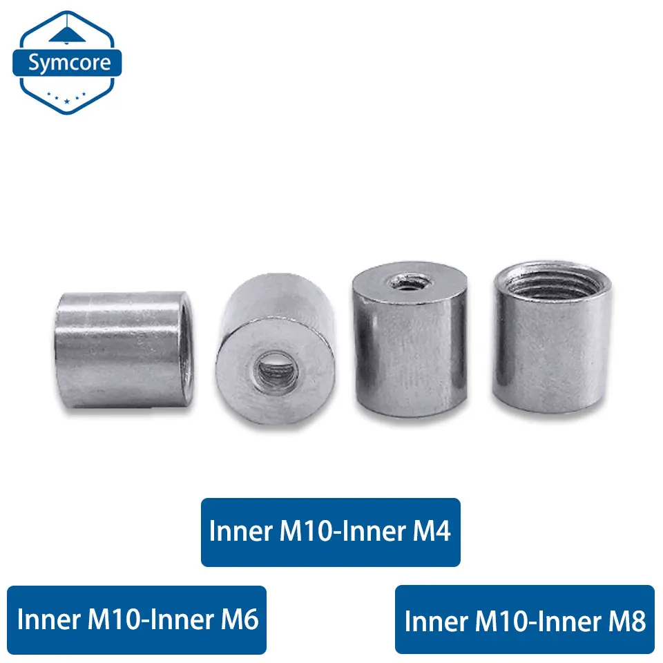 3Pcs Locking Screw Nut Circular M10 M8 M6 M4 Internal Thread Conversion Nut Through Hole With Locking Hole Steel Wire Locking