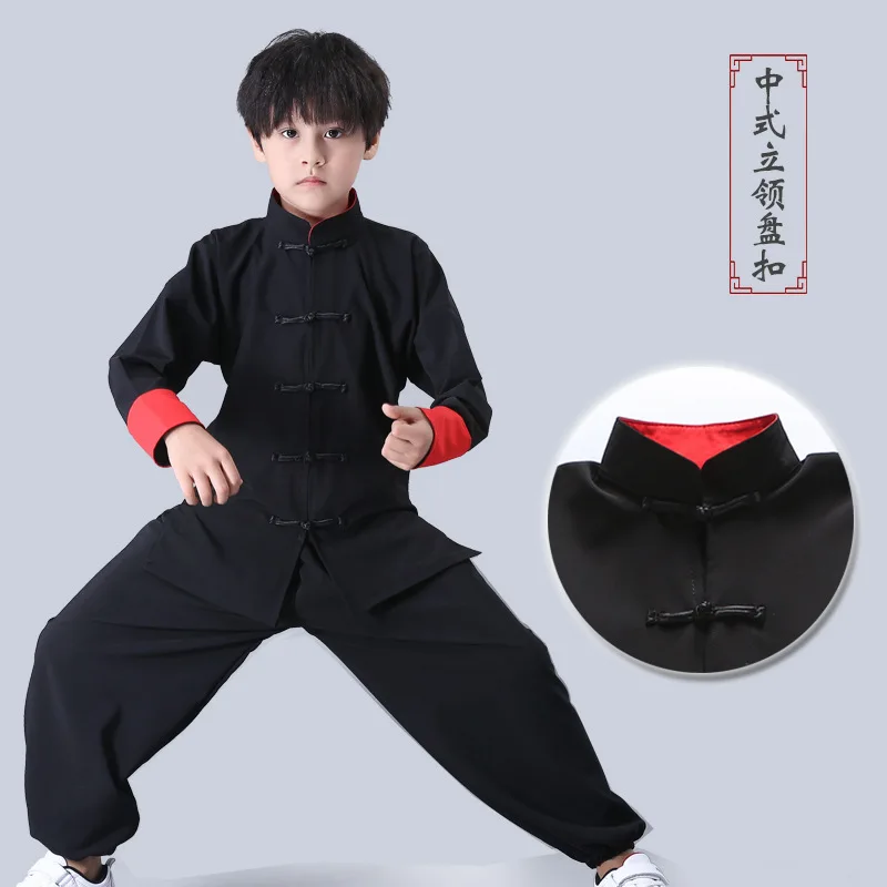 Boys and girls martial arts clothing practice clothing Chinese Kung Fu Tai Chi clothing long sleeve training performanc clothing
