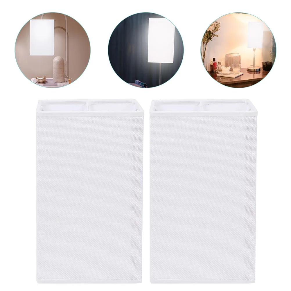 2 Pcs Fluorescence Shade Accessories Rechargeable Wall Sconce Lampshades Cloth Cover