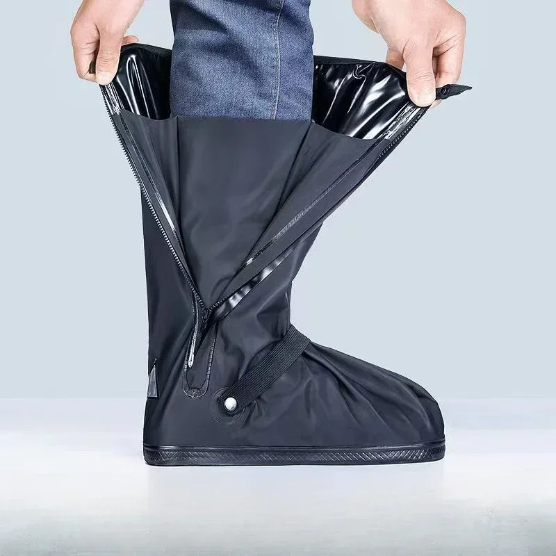 Covers Pvc Waterproof and Non-slip Men\'s Rain Boots Light Weight Galoshes Male Shoes City Fishing High Quality Low-heel Loafers
