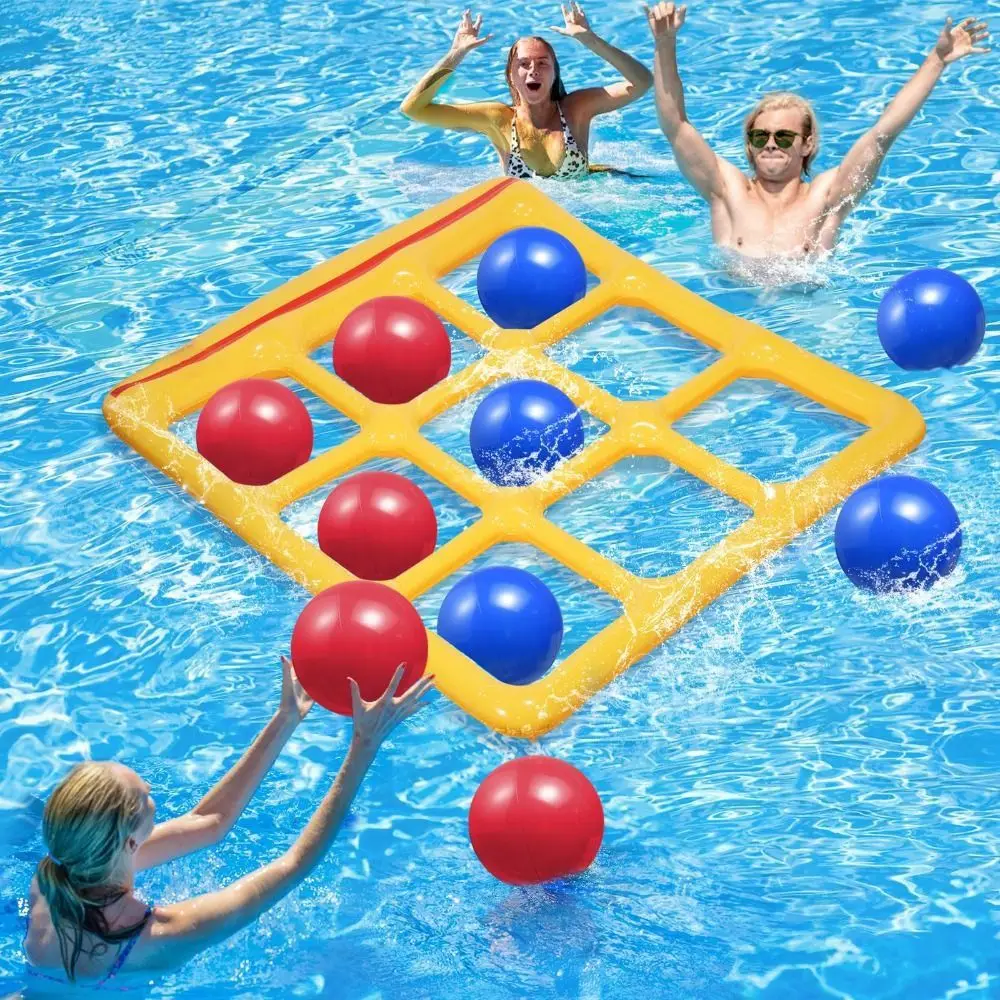 Juego de agua de PVC, 10 bolas equipadas con una bomba de aire, juego de piscina adecuado para 2-10 jugadores, lanzamiento suave