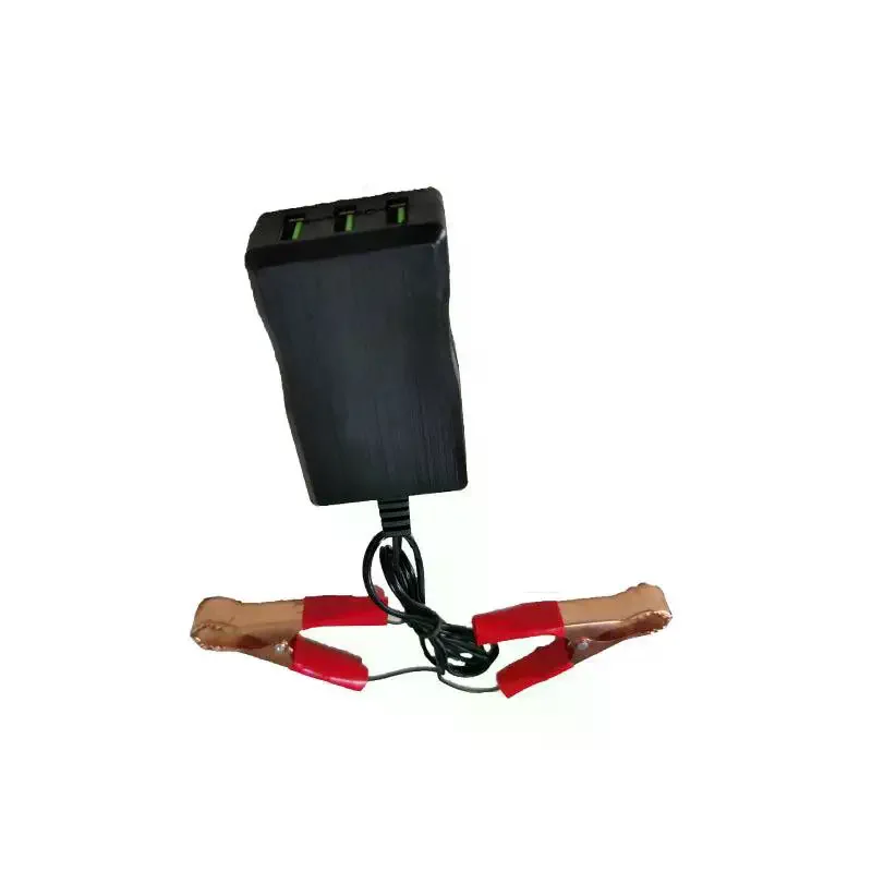 1Pcs Power Adapter With Battery Clip 12V 24V To 5V 3USB Port For Charging Cell Phone Emergency USB Power High Efficiency