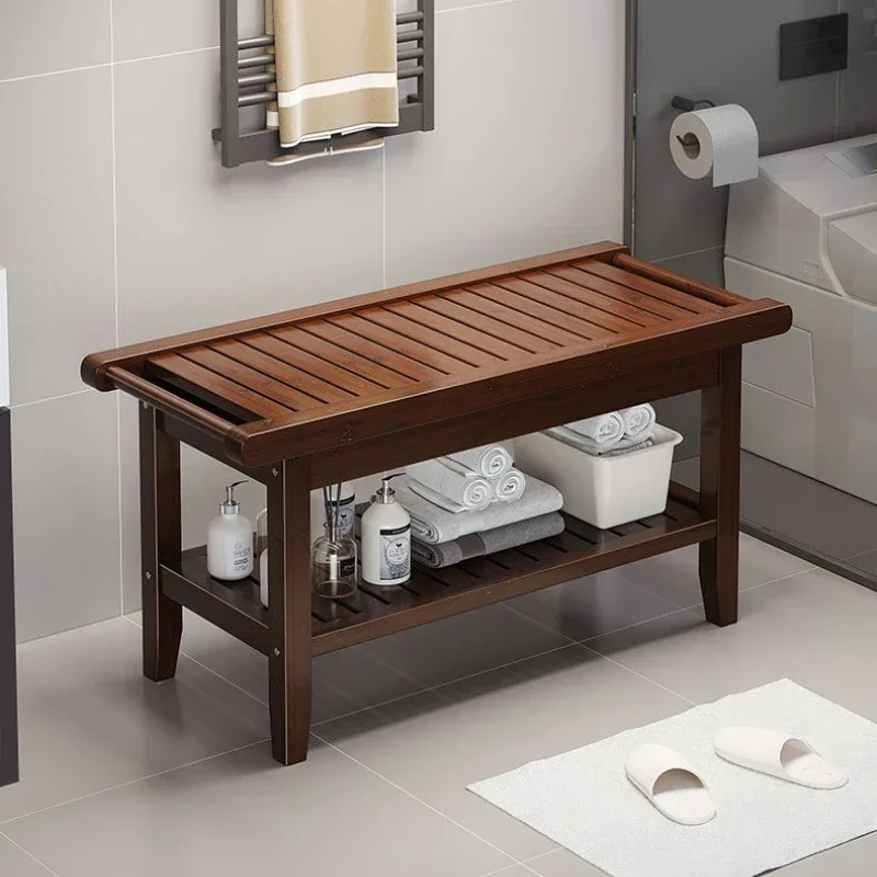 Tabouret de bain multifonctionnel pour le ménage ElmainHOBath, armoire à chaussures non ald, tabouret proxy à 2 couches