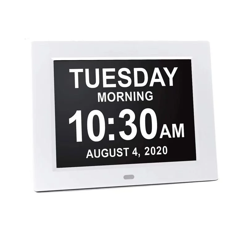 

Настенный шкаф, дневной светодиодный дисплей, крепление для будильника, фоторамка, 10-дюймовый ЖК-цифровой часы с деменцией