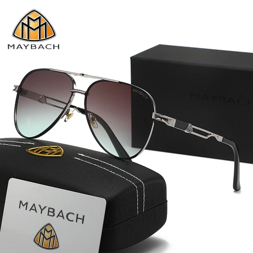 Imagen 2 del producto MAYBACH Gafas de sol de marca de lujo para hombres y mujeres Gafas de sol clásicas Gafas de alta calidad Gafas de piloto Protección UV 400 527