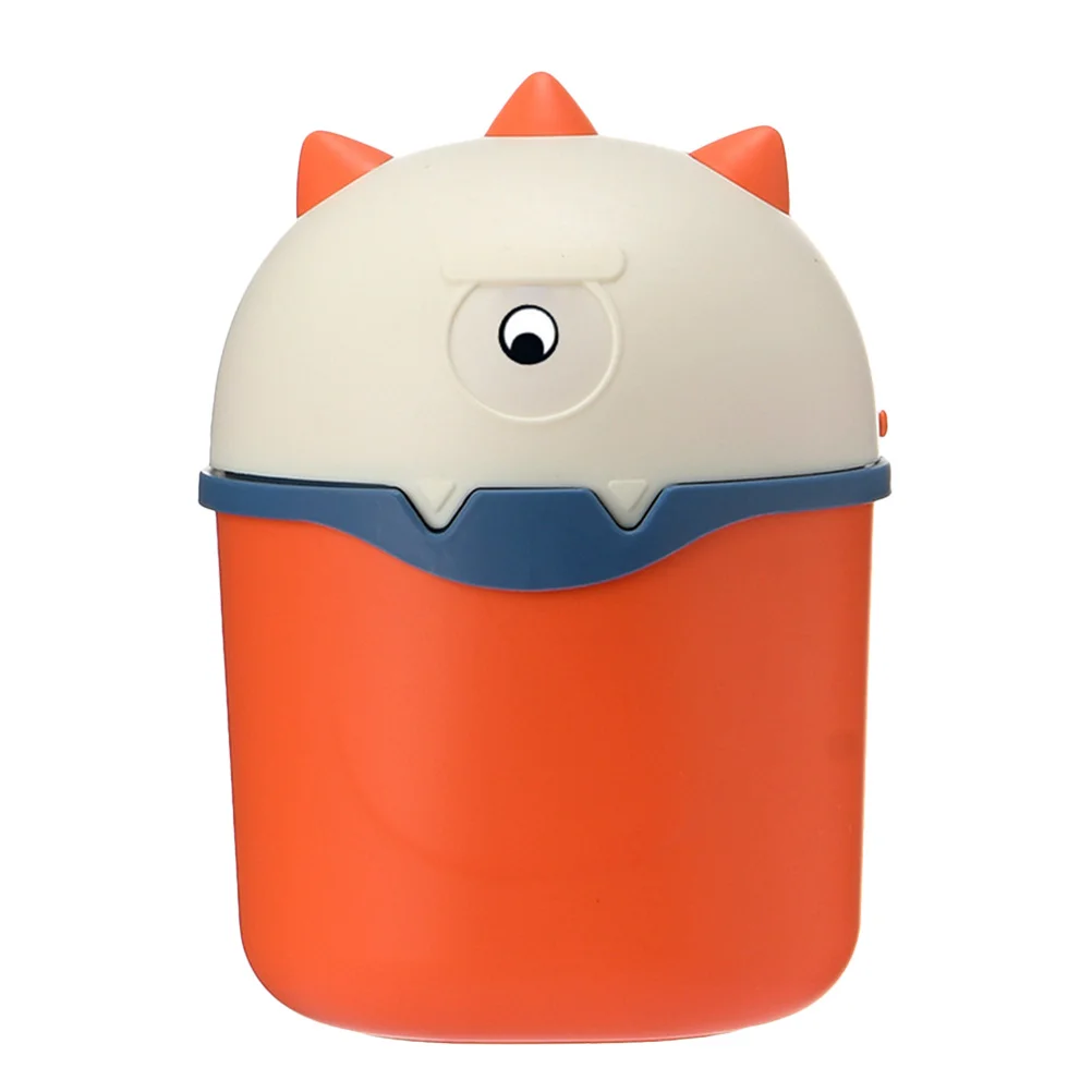 

Mini Cartoon Flip Lid Trash Bin Desktop Garbage Container Kitchen Waste Office Household Trash Bin Litter Holders